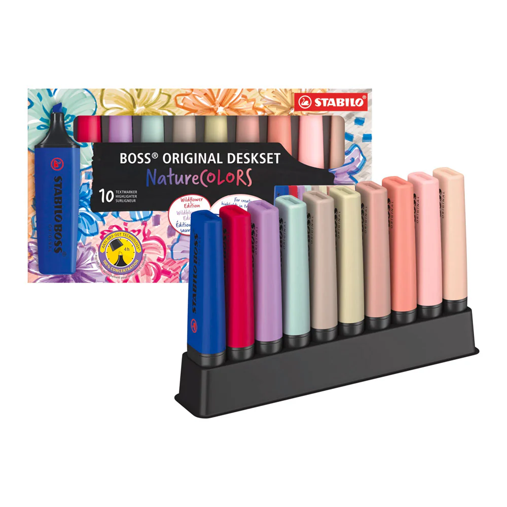 STABILO BOSS ORIGINAL NatureCOLORS Highlighter Deskset of 10 - Image 2