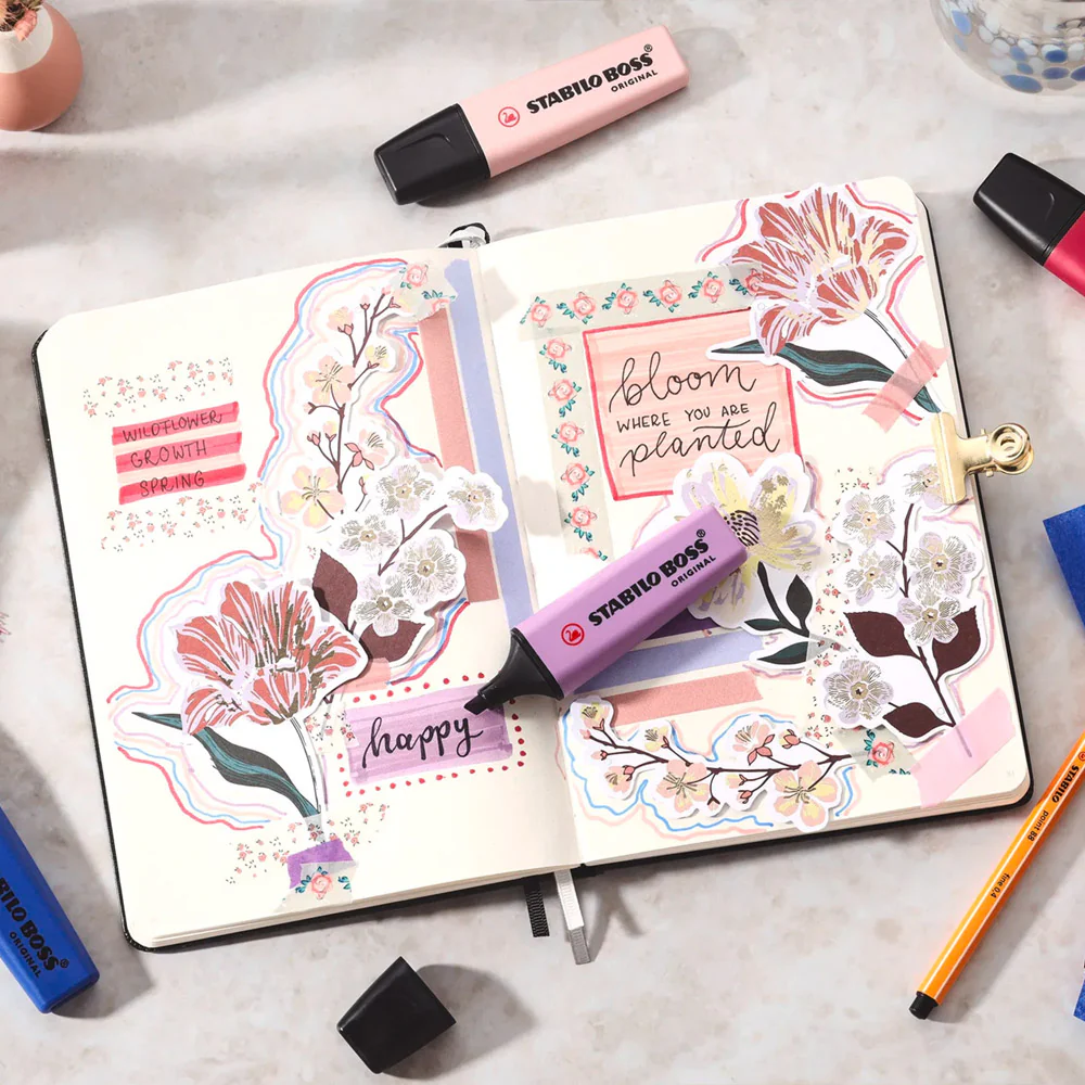 STABILO BOSS ORIGINAL NatureCOLORS Wildflowers Edition Highlighter Pack of 4 - Image 3