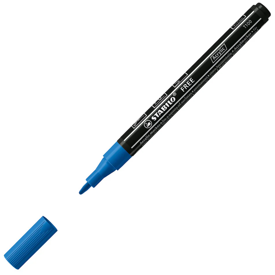 STABILO FREE T100 Acrylic Marker Pen Bullet Tip 1-2mm