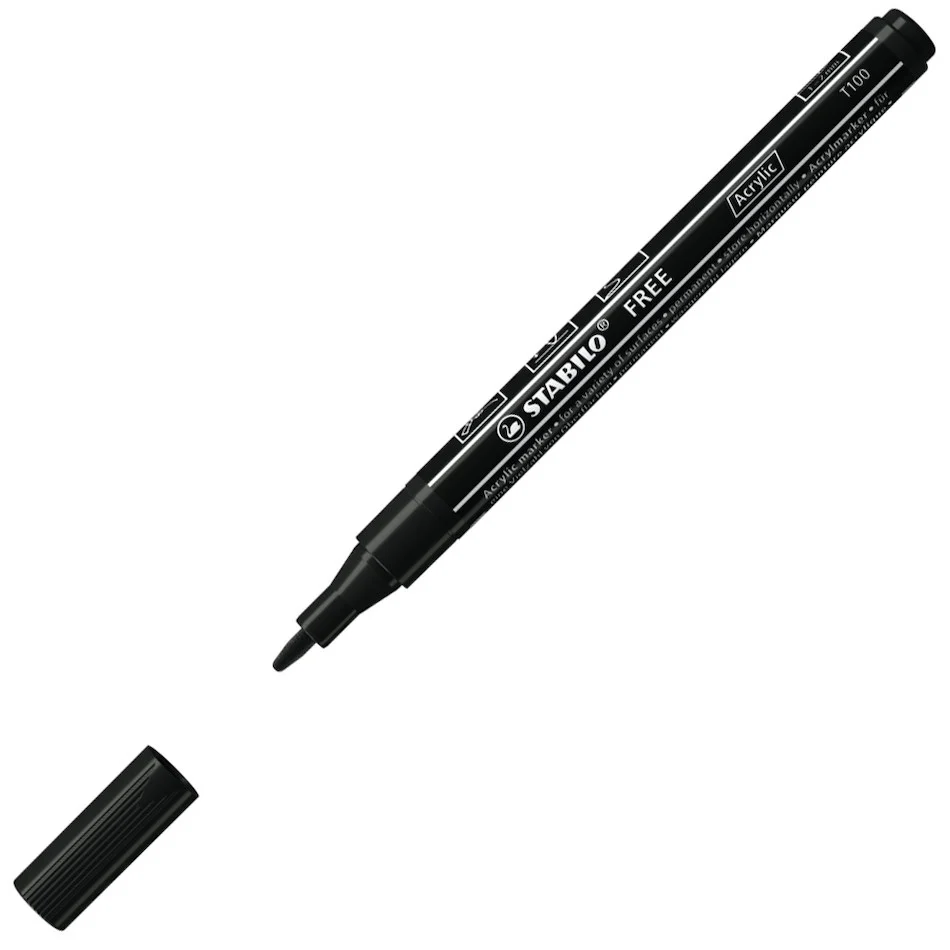 STABILO FREE T100 Acrylic Marker Pen Bullet Tip 1-2mm - Image 4