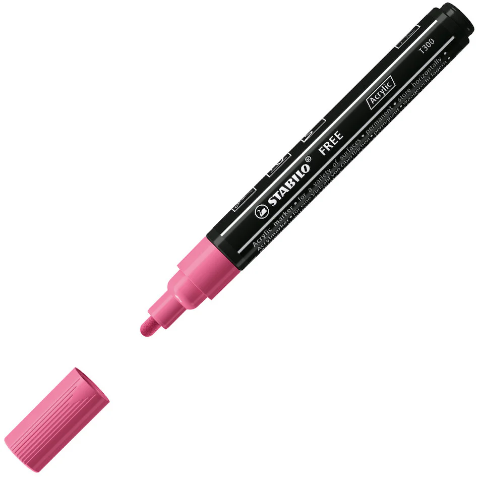 STABILO FREE T300 Acrylic Marker Pen Bullet Tip 2-3mm - Image 18