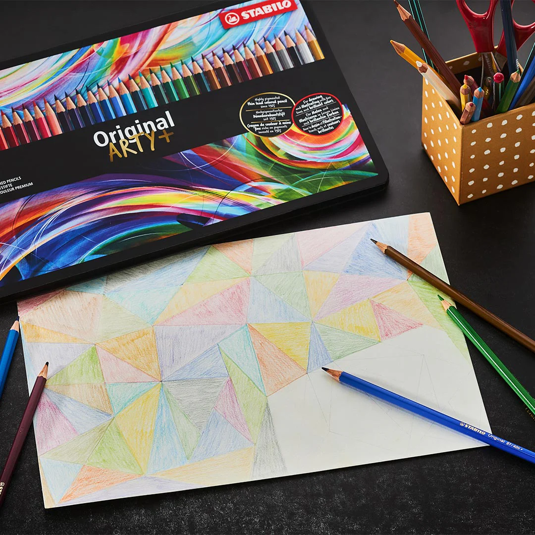 STABILO Original Metal Box Of 38 Assorted Colours - Image 5