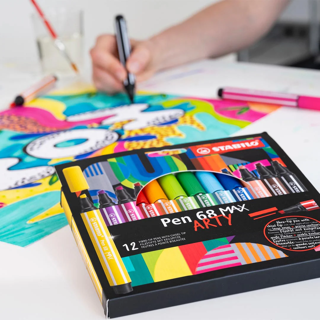 STABILO Pen 68 Max Card Wallet Of 6 Arty - Image 7