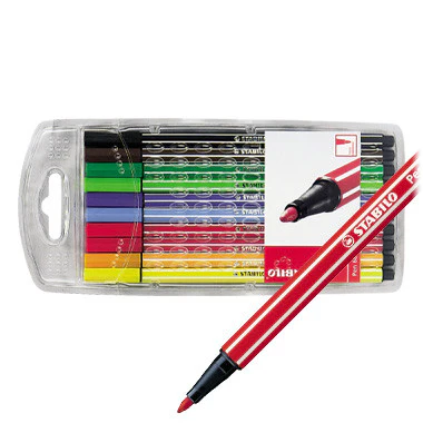 STABILO Pen 68 wallet of 10 Set 1