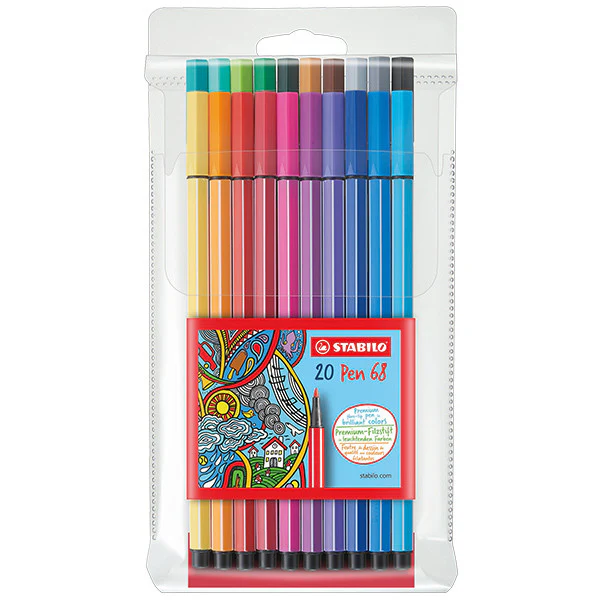 STABILO Pen 68 wallet of 20