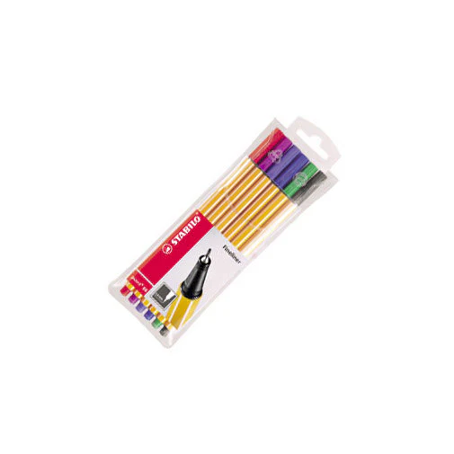 STABILO point 88 Fineliner Pen Assorted Wallet of 6
