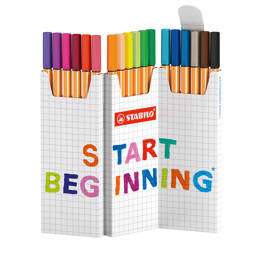 STABILO point 88 Fineliner Zigzag Deskset of 18 Colours - Image 3