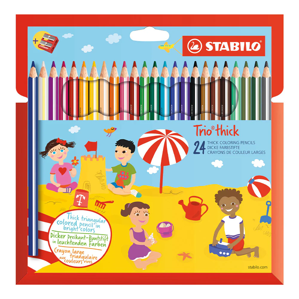 STABILO Trio Thick Colouring Pencil Set of 24