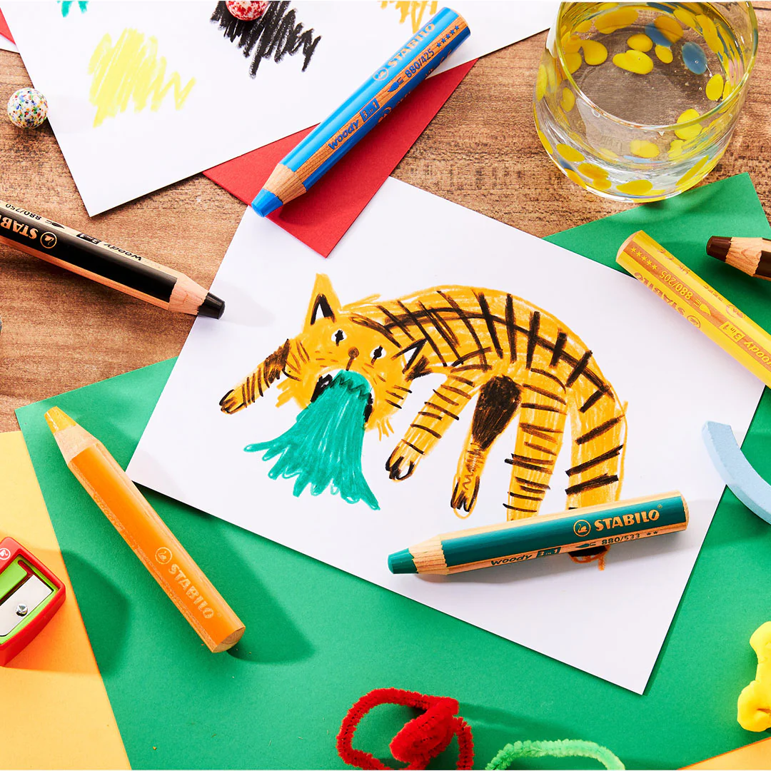 STABILO woody 3 in 1 Birthday Edition Set of 6 Tiger - Image 5