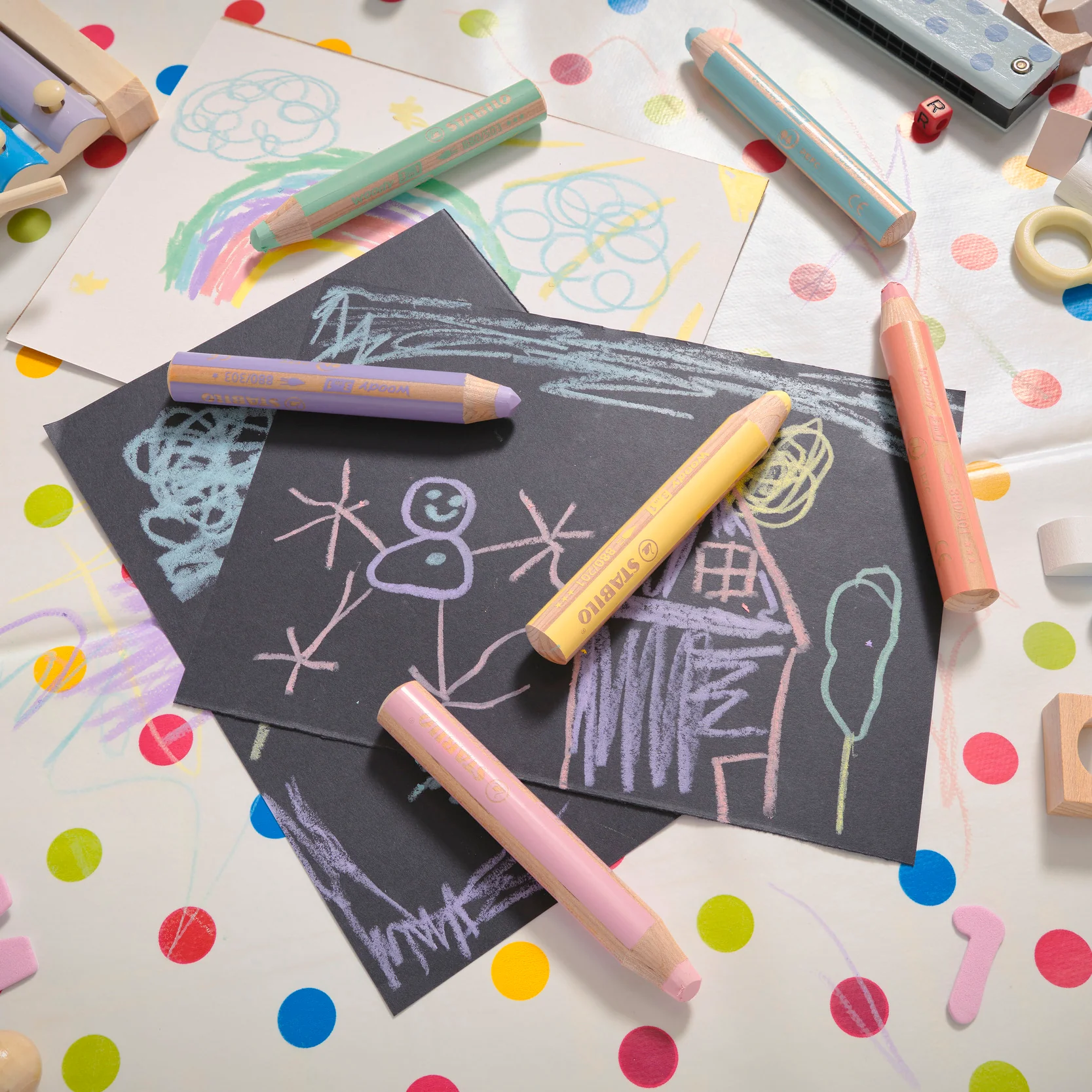 STABILO woody 3 in 1 Pencil and Pastel Pencil Set of 18 - Image 2