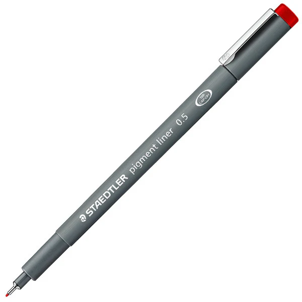Staedtler 308 Coloured Pigment Liner 0.5 Assorted Deskset of 6 Set 1 - Image 2
