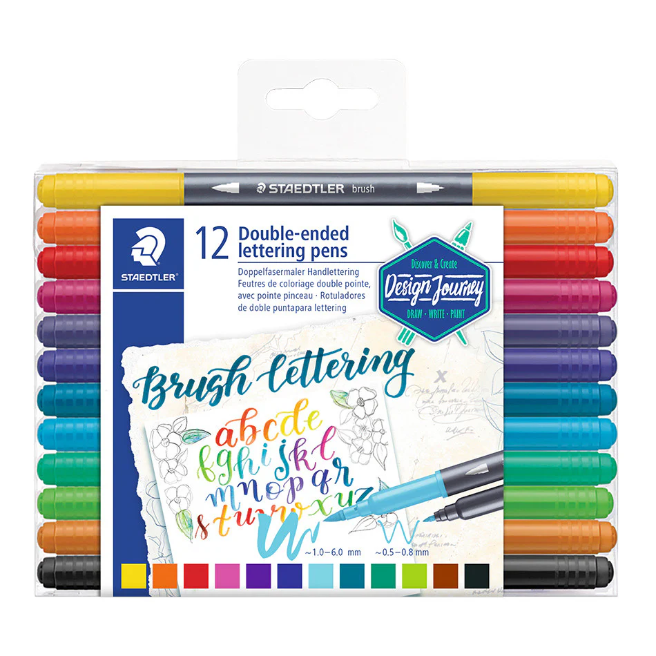 Staedtler Double-Ended Lettering Brush Pens Set of 12