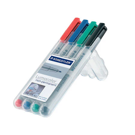 Staedtler Lumocolor Marker Pen non-permanent Medium Wallet of 4