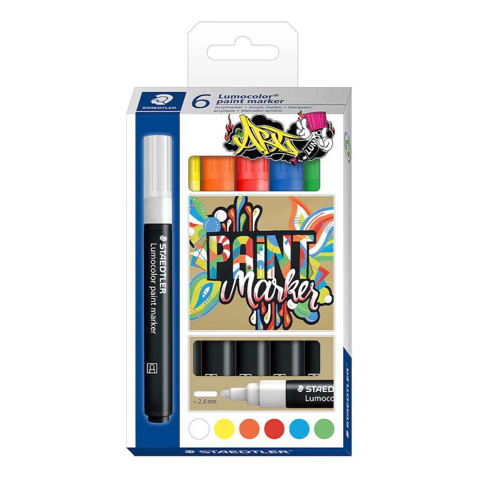 Staedtler Lumocolor Paint Marker Set of 6