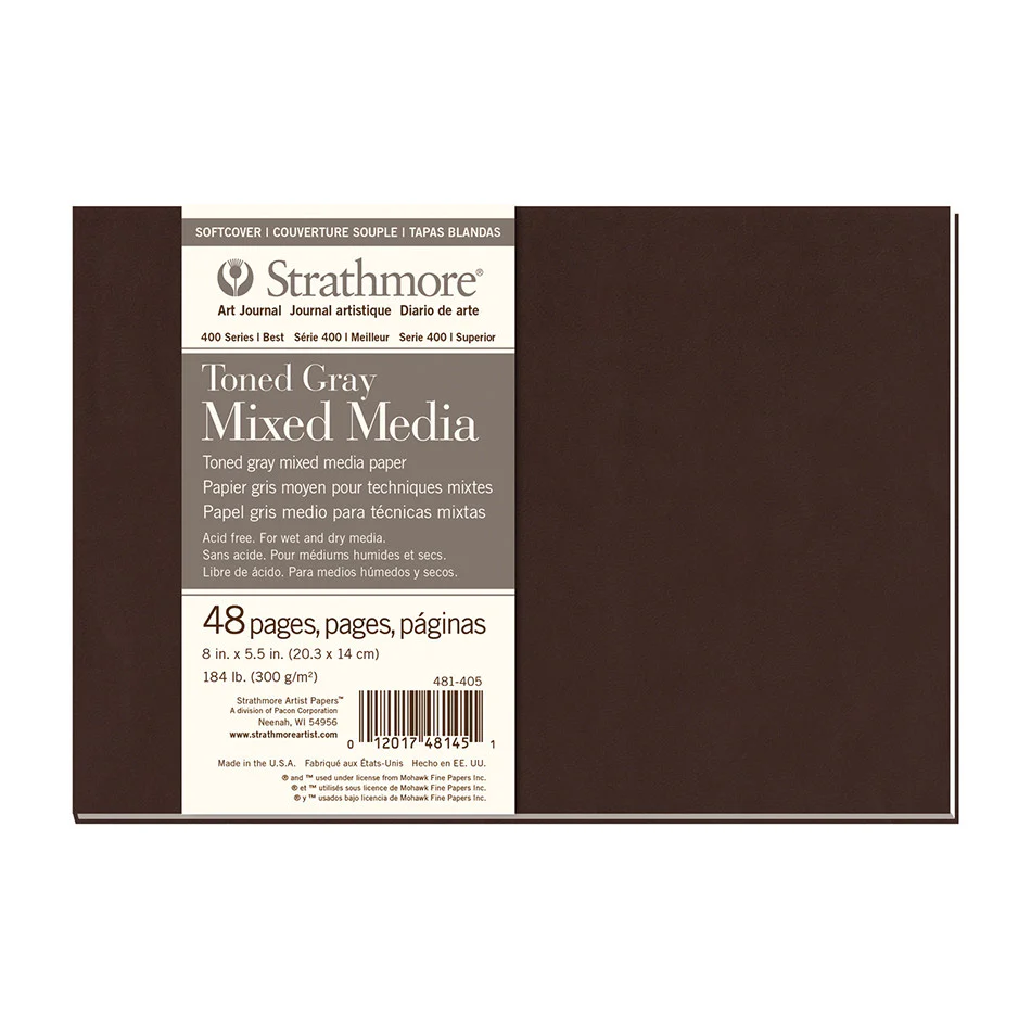 Strathmore 400 Toned Grey Mixed Media Art Journal Softcover 5.5x8