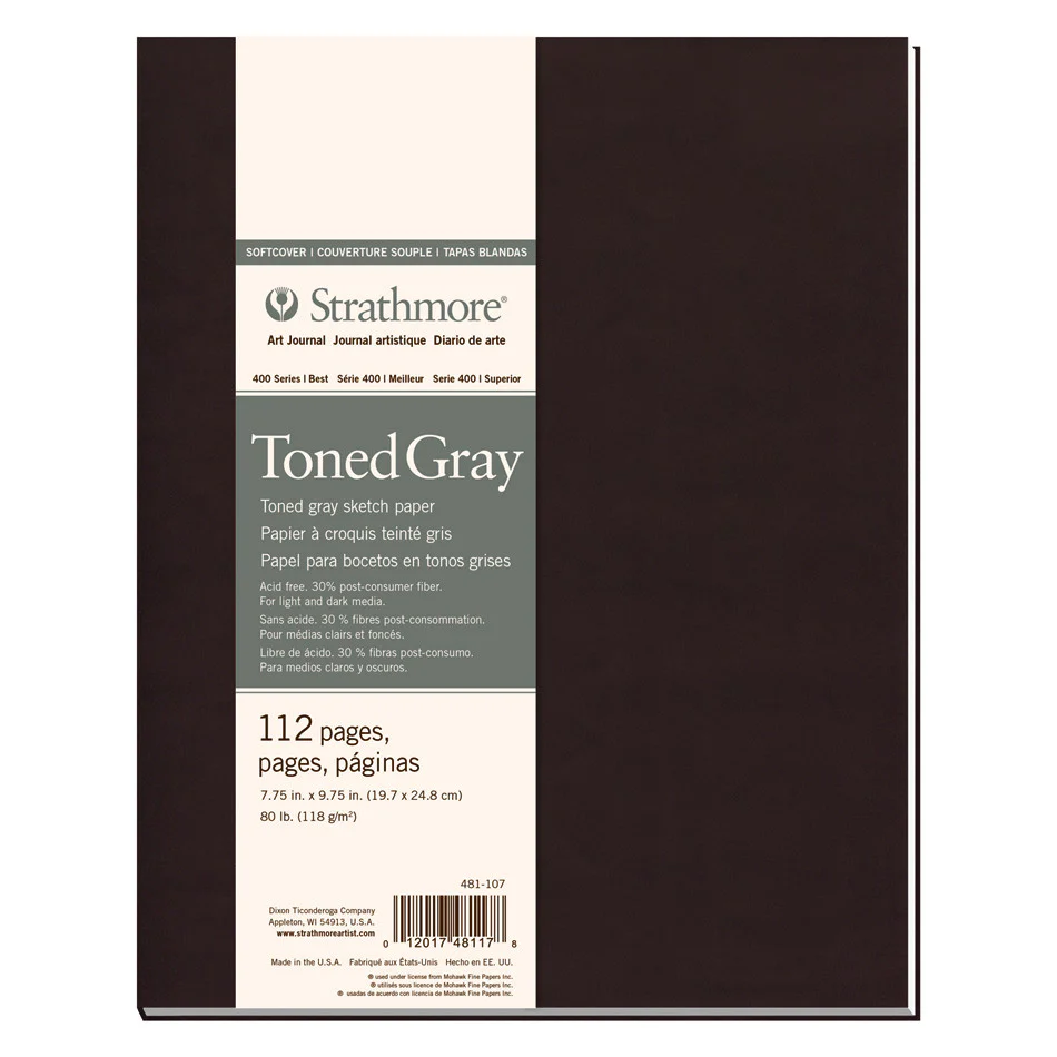 Strathmore 400 Toned Grey Sketch Art Journal Softcover 7.75x9.75