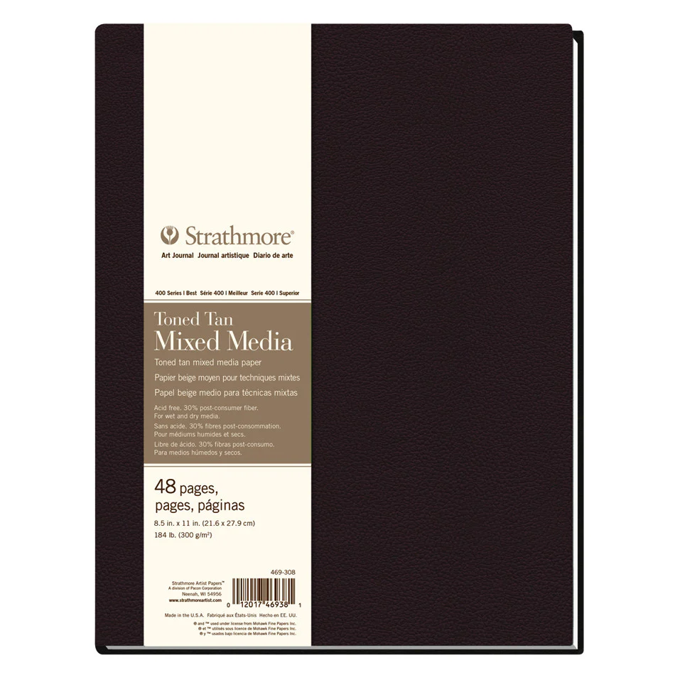 Strathmore 400 Toned Tan Mixed Media Art Journal Hardback 8.5x11