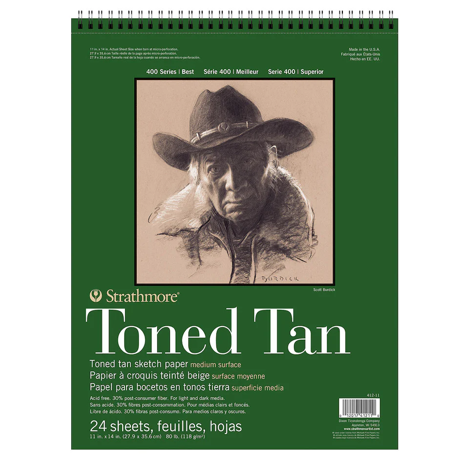 Strathmore 400 Toned Tan Sketch Pad 11x14