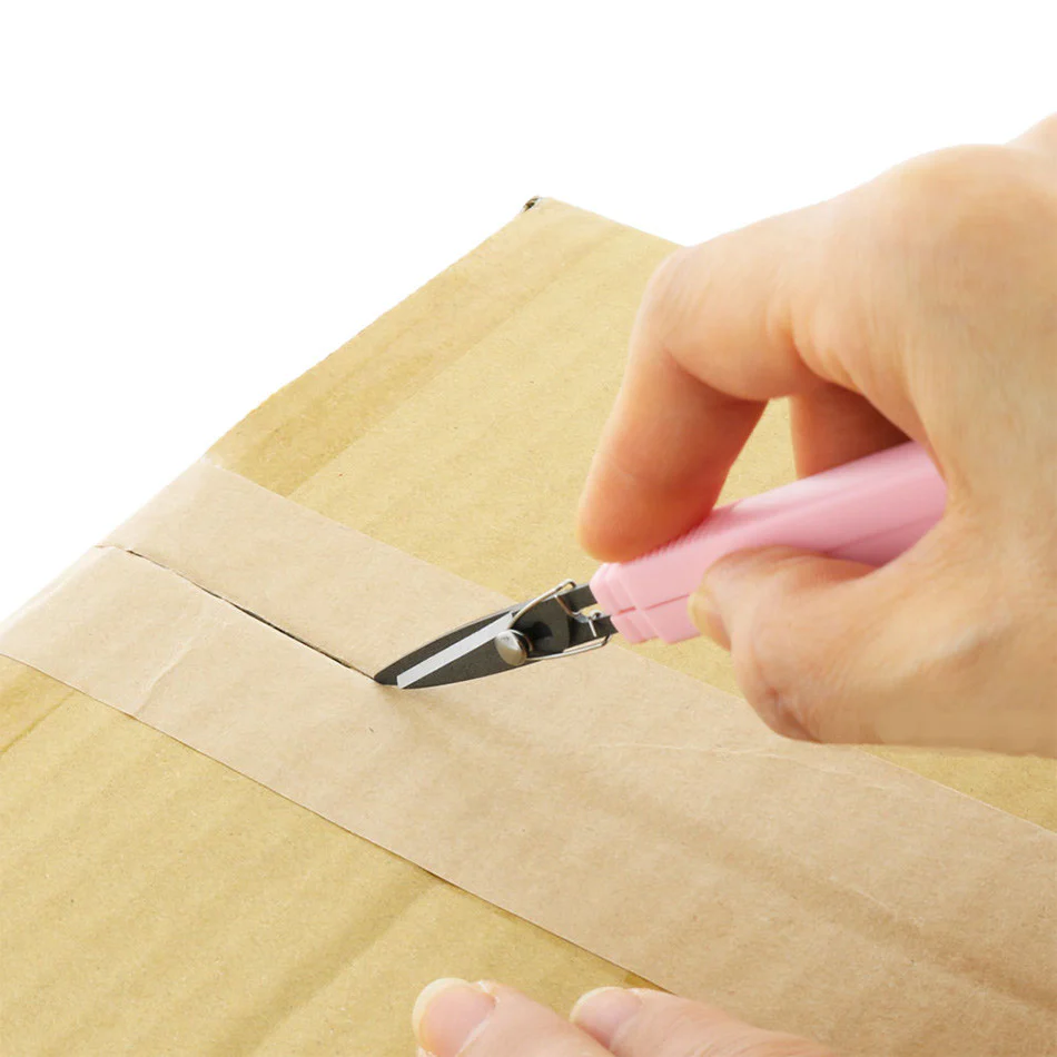 Sun-Star Stickyle Akeruno Scissors + Box Cutter Pink - Image 5