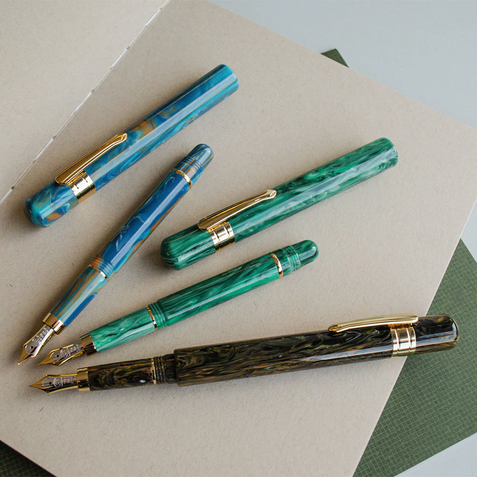 Taccia Covenant Fountain Pen Bumble Bee Jasper 14k nib - Image 4