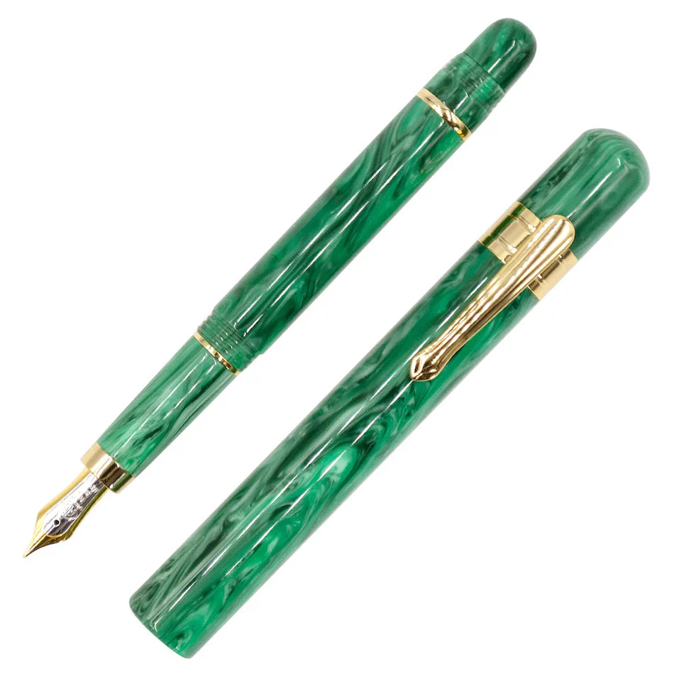 Taccia Covenant Fountain Pen Green Malachite 14k nib