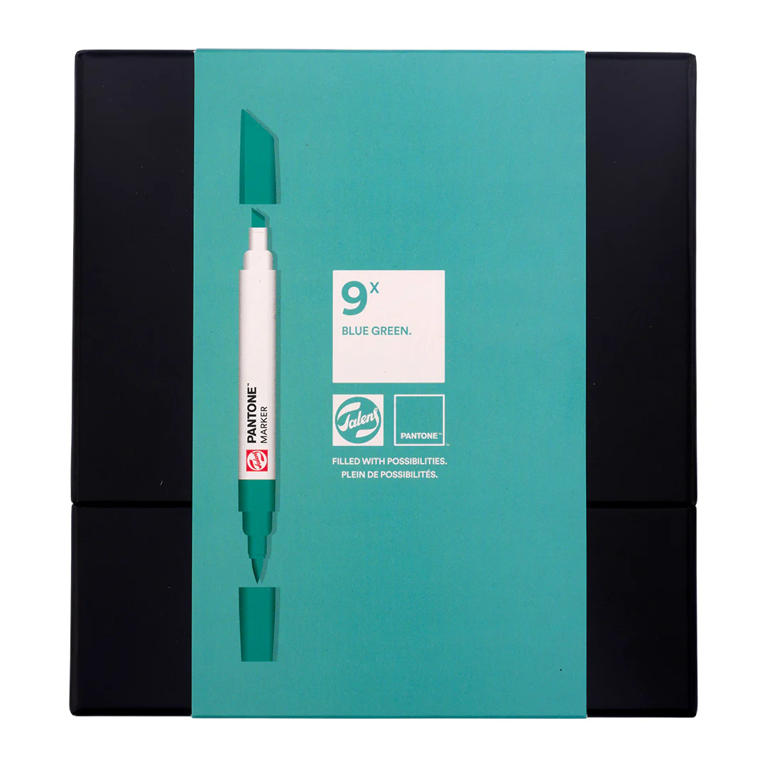 Talens Pantone Water Based Marker Set Of 9 Blue Green - Image 2