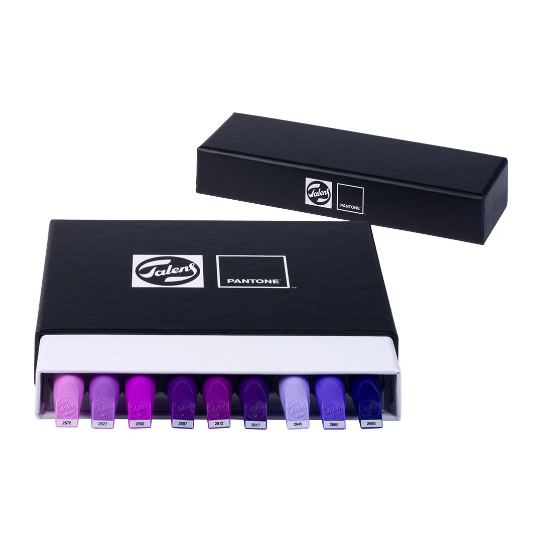 Talens Pantone Water Based Marker Set Of 9 Purple - Image 3