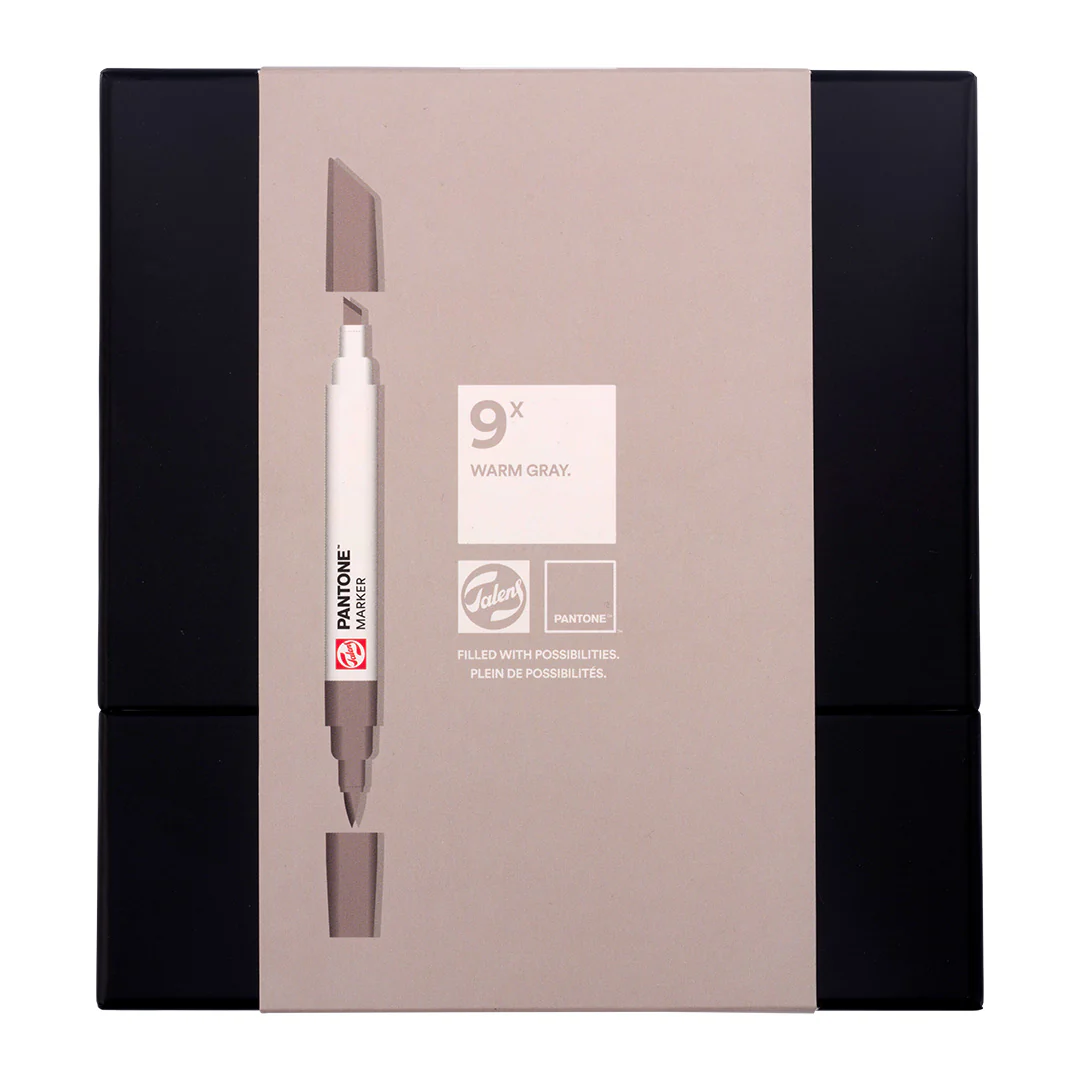 Talens Pantone Water Based Marker Set Of 9 Warm Grey - Image 2