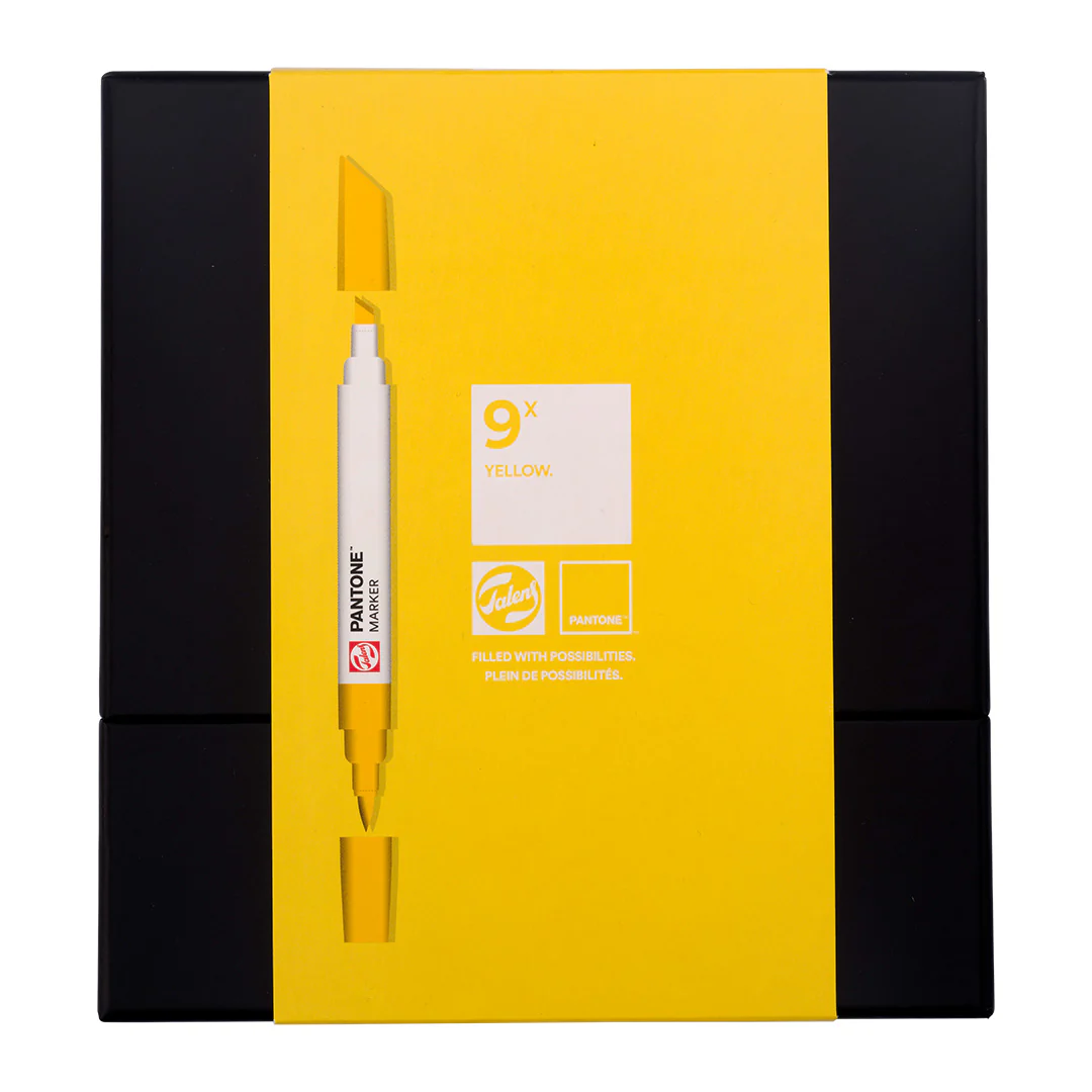 Talens Pantone Water Based Marker Set Of 9 Yellow - Image 2