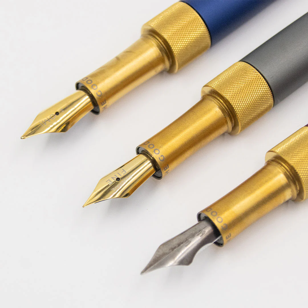 The Good Blue R615 Fountain Pen Super Matte Series Shadow Broad Nib Plastic Feed - Image 3