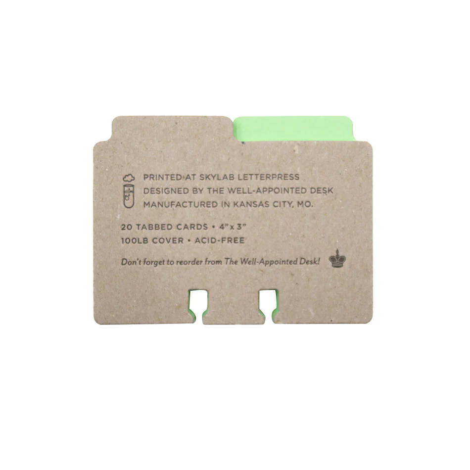 The Well-Appointed Desk Col-o-Dex Tab Accessory Pack Green - Image 3