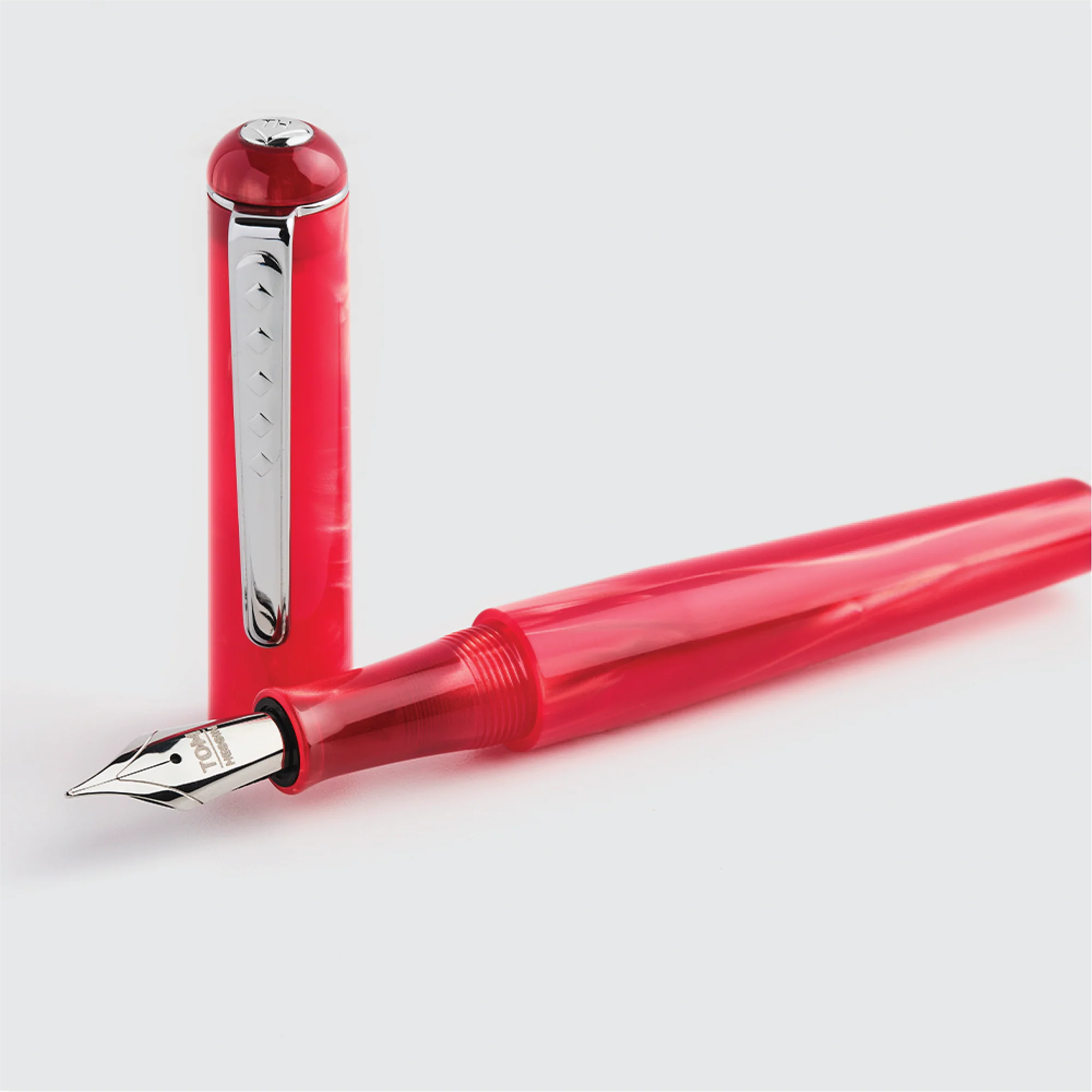 Tom Hessin Charles Collection Fountain Pen Exhibition Red - Image 5