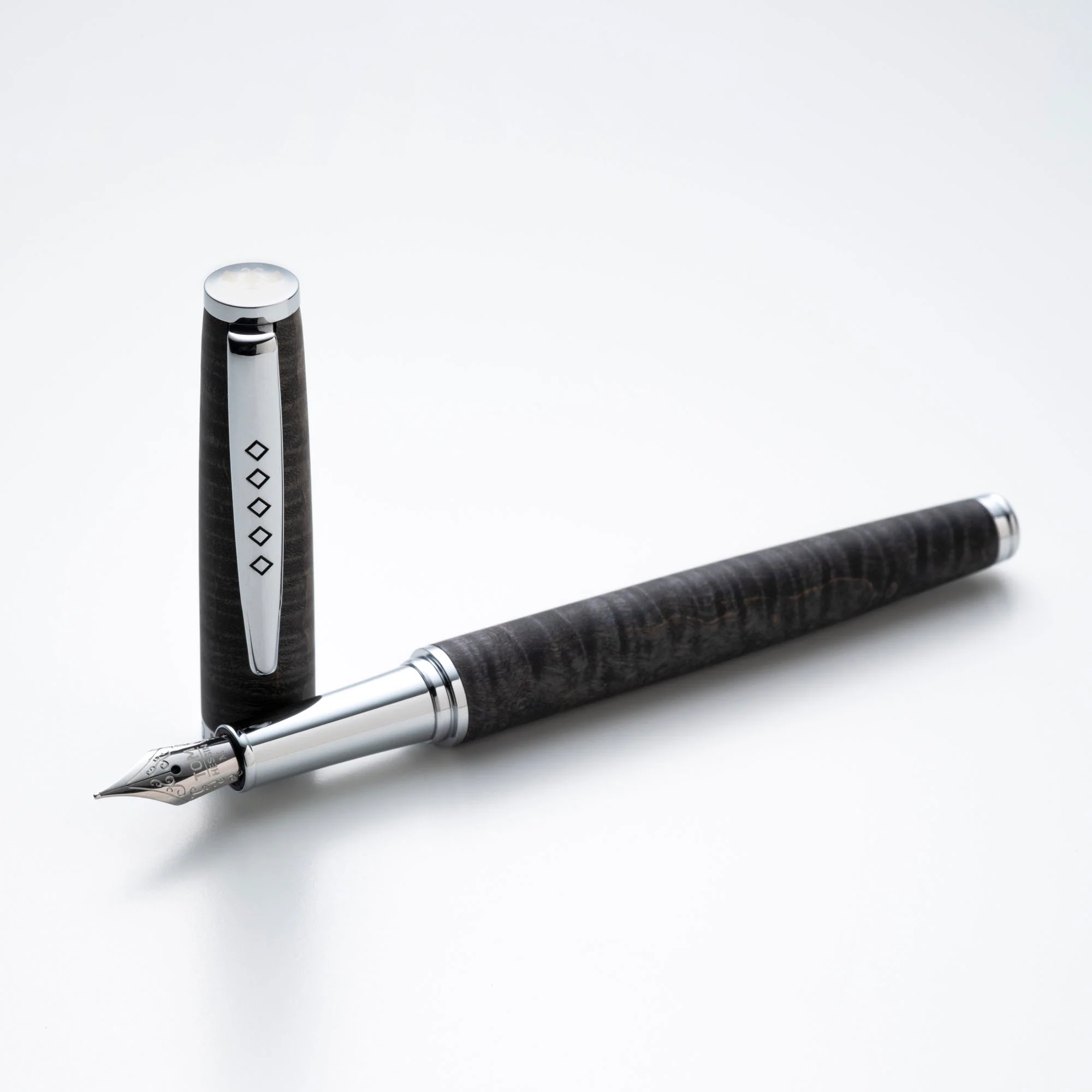 Tom Hessin Edinburgh Wooden Barrel Fountain Pen Stockbridge Stone - Image 2