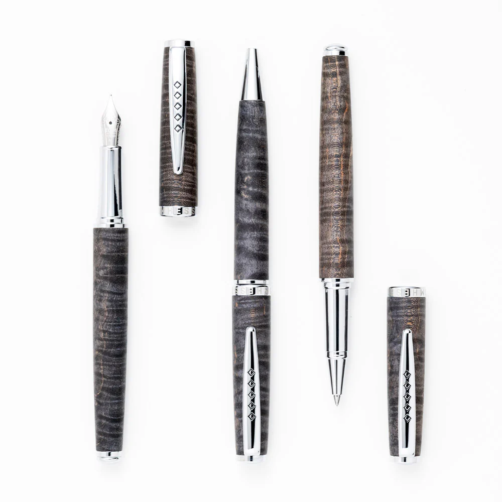 Tom Hessin Edinburgh Wooden Barrel Fountain Pen Stockbridge Stone - Image 5