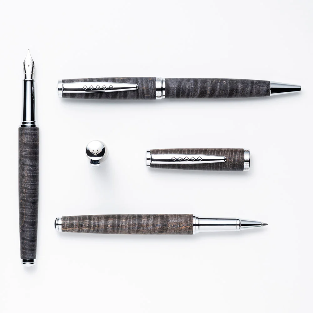 Tom Hessin Edinburgh Wooden Barrel Fountain Pen Stockbridge Stone - Image 6