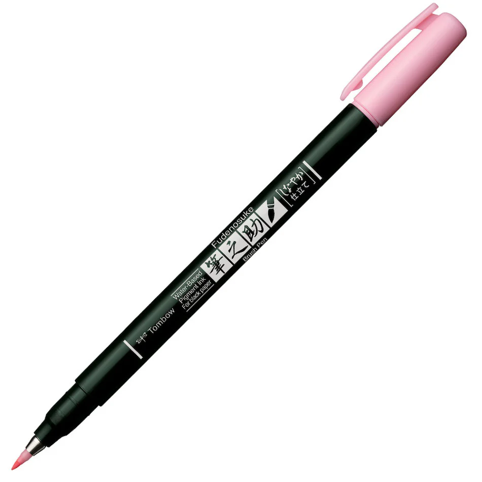 Tombow Fudenosuke Pastel Brush Pen for Black Paper - Image 5