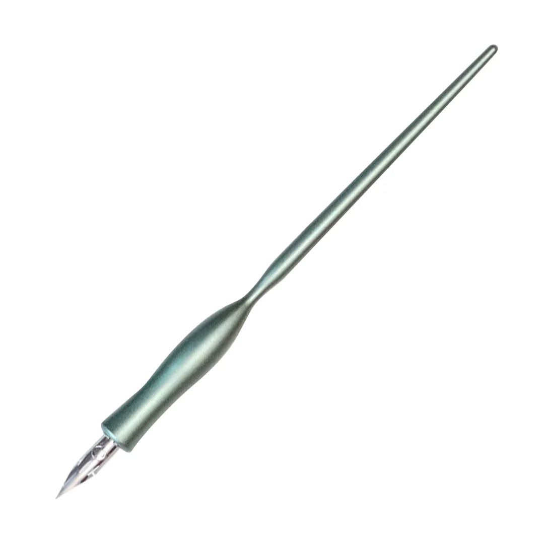 Tom's Studio Flourish Curve Straight Nib Holder Sage
