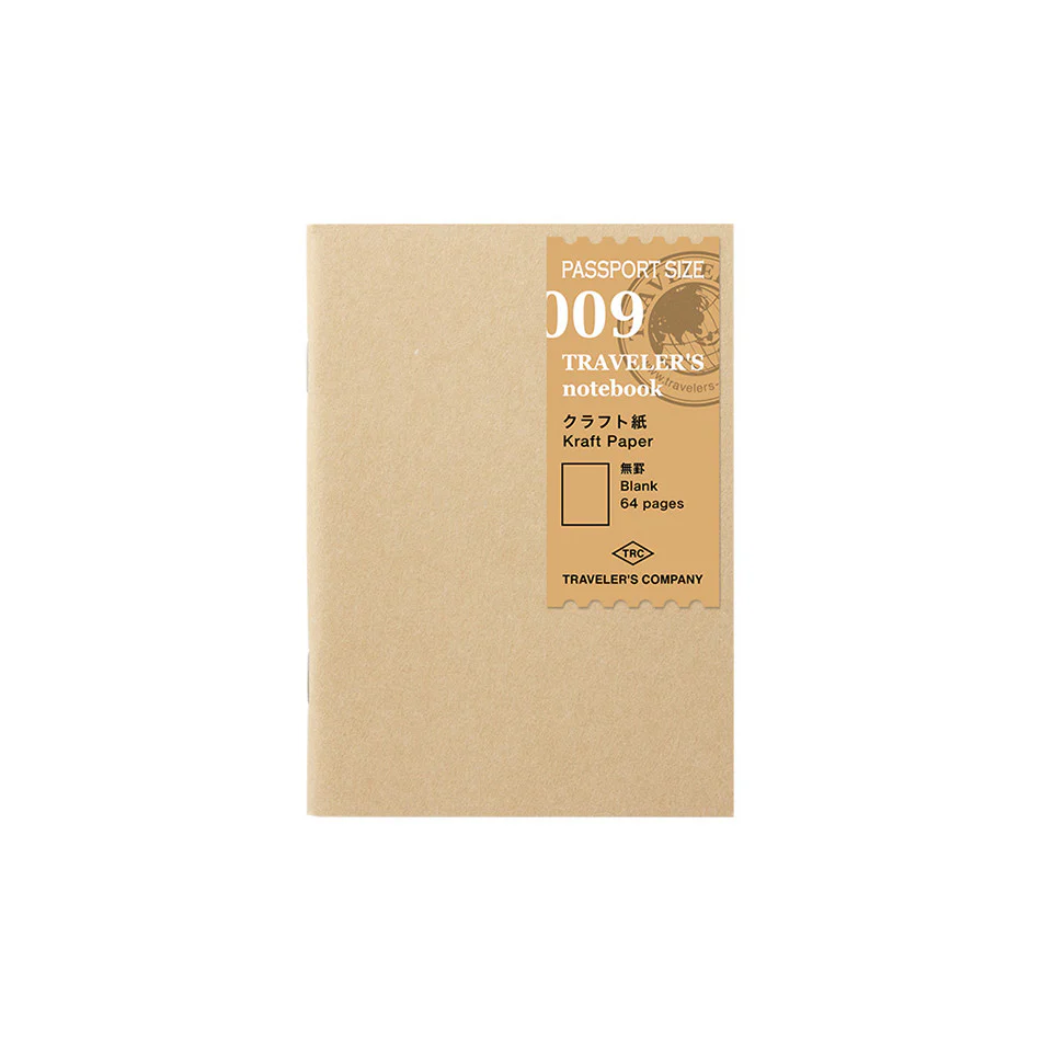 TRAVELER'S COMPANY Notebook Refill Passport Size Kraft Paper