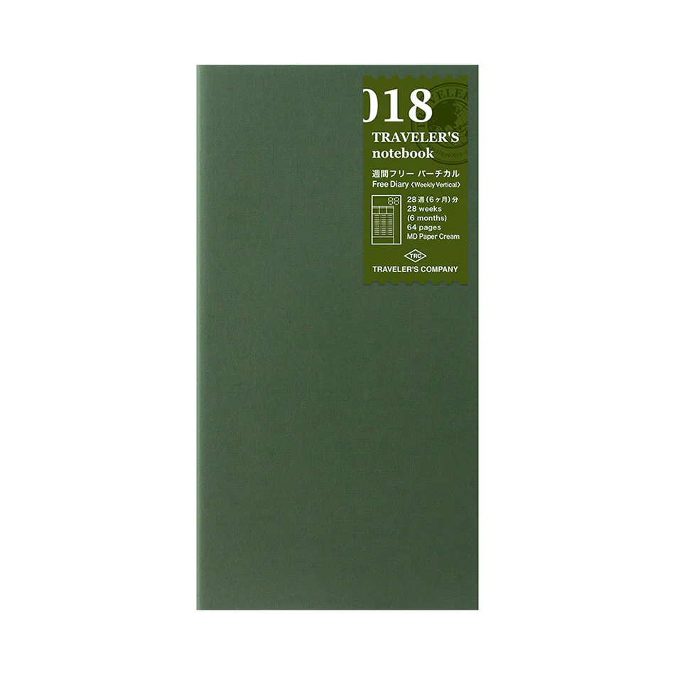 TRAVELER'S COMPANY Notebook Refill Vertical Perpetual Diary Weekly