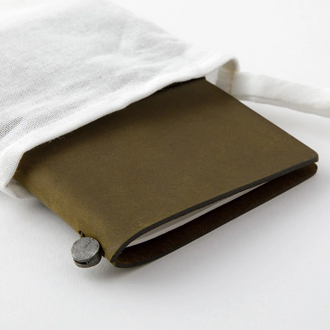 TRAVELER'S COMPANY Traveler's Notebook Leather Passport Size Olive - Image 8