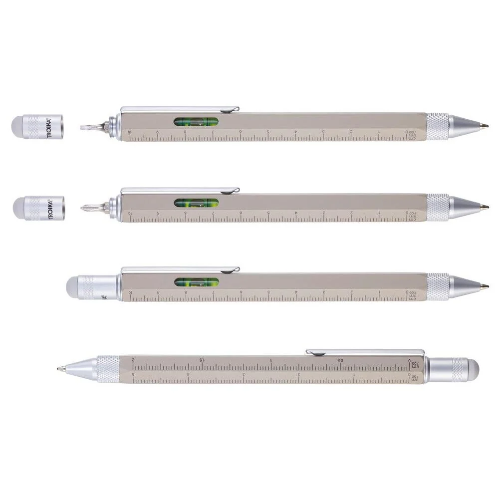 Troika Multitasking Ballpoint Pen Concrete Matt Grey/Silver - Image 2