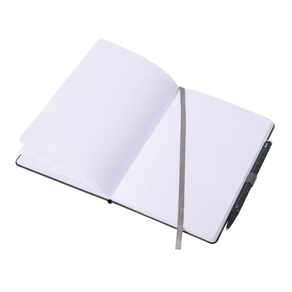 Troika Notepad and Ballpoint Pen Gift Set A5 Matt Black - Image 2