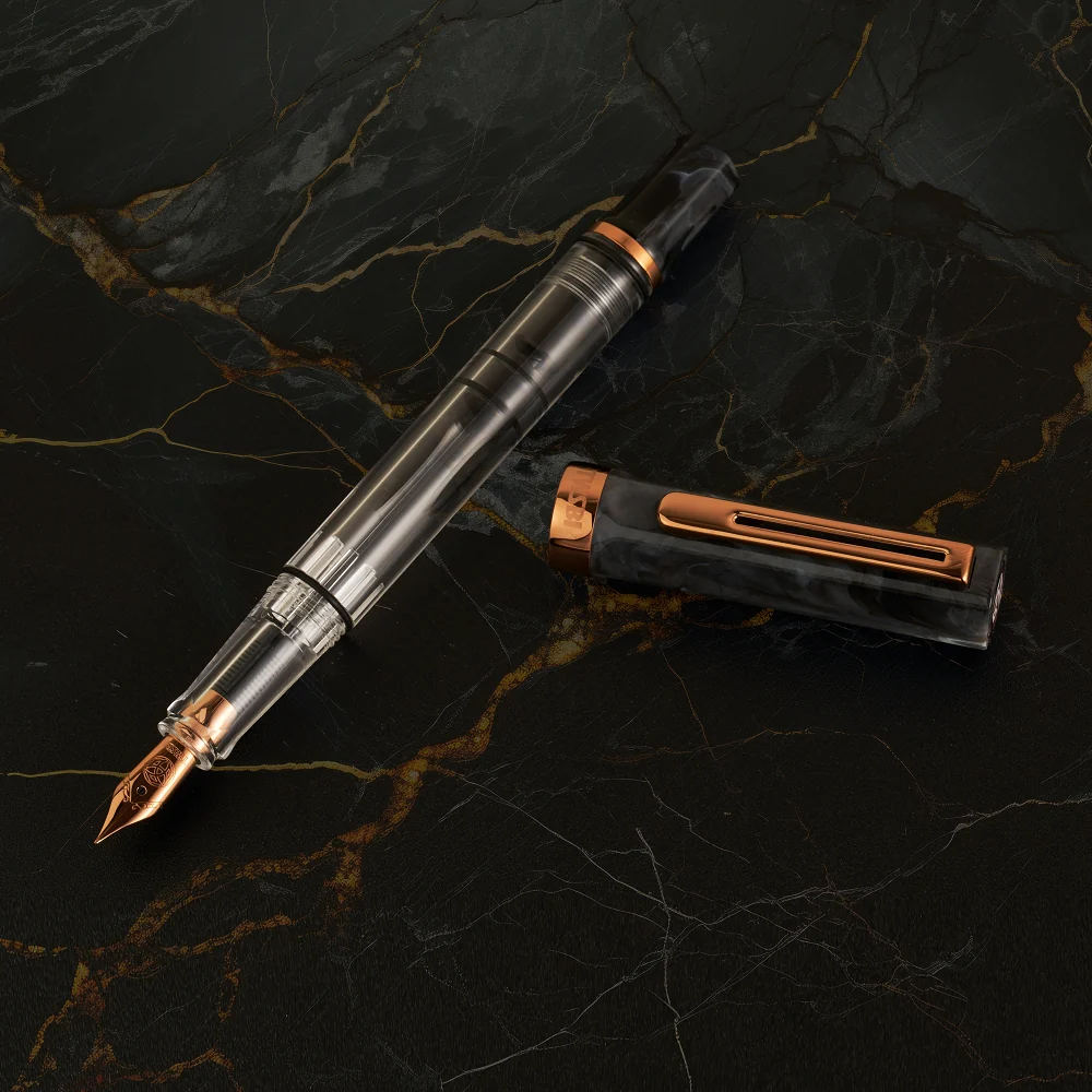 TWSBI Eco Fountain Pen Black Marble with Bronze - Image 2