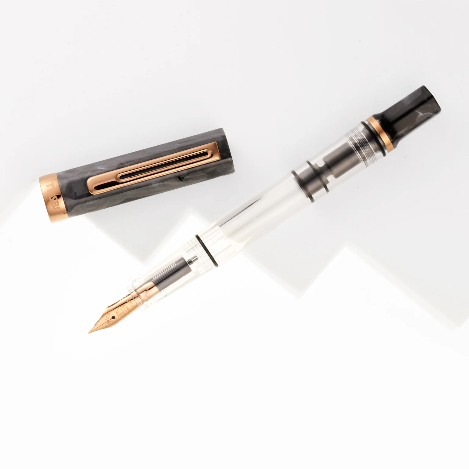 TWSBI Eco Fountain Pen Black Marble with Bronze - Image 3