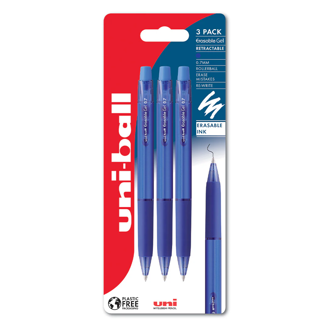 Uni-ball Erasable Retractable Gel Rollerball Pen 3-Piece Set - Image 2