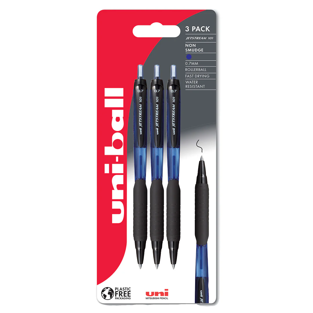 uni-ball Jetstream SXN-101-07N Rollerball Pen Set of 3 - Image 3