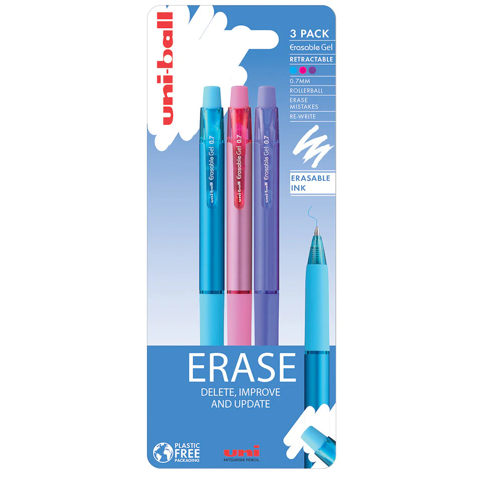Uni-ball On Point Rollerball Pen Erasable Ink Retractable 3 Pack - Image 4