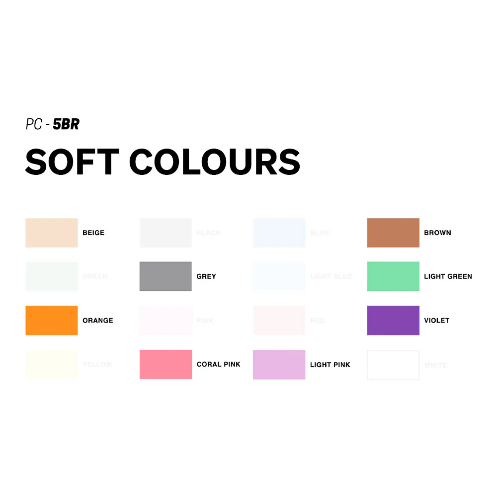 Uni POSCA Brush Marker Pen PC-5BR Medium Set of 8 Soft Colours - Image 4