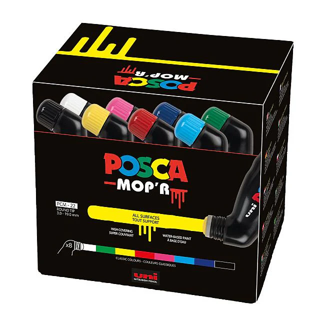Uni POSCA MOP'R PCM-22 Assorted Set of 8