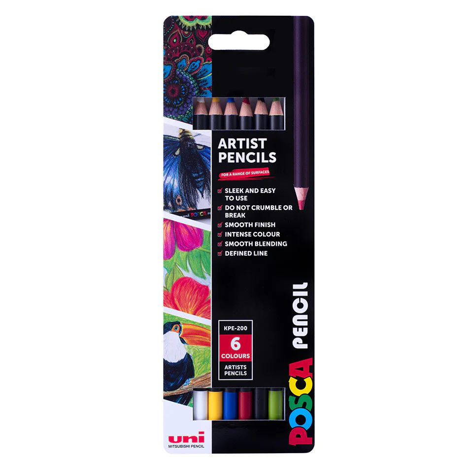 Uni POSCA Pencil Assorted Set of 6 Essential